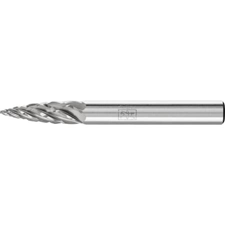 Pferd Carbide Bur - Tree Shape (Pointed), STEEL Cut - 1/4" x 5/8" x 1/4" Shank - SG-1 24788